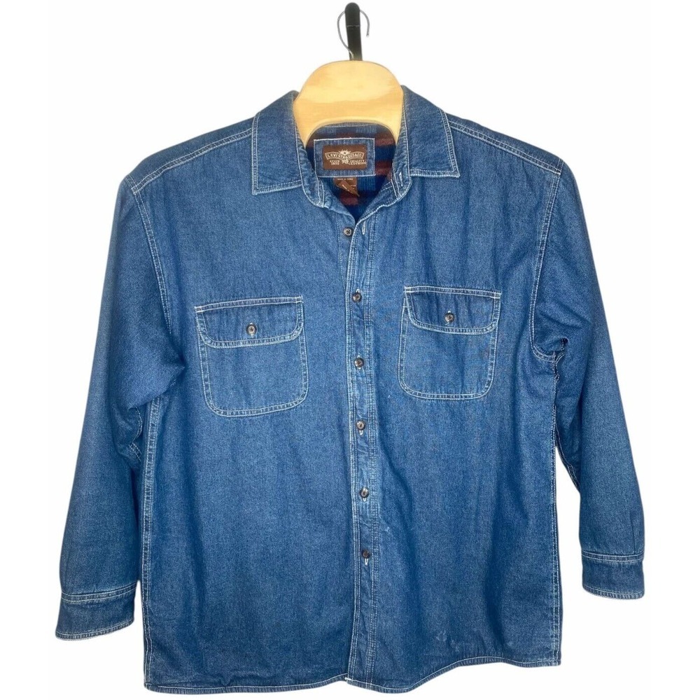 LEVI'S Men's Trucker Jean Jacket Flannel Lined 90s Barn Chore VTG Coat size XL